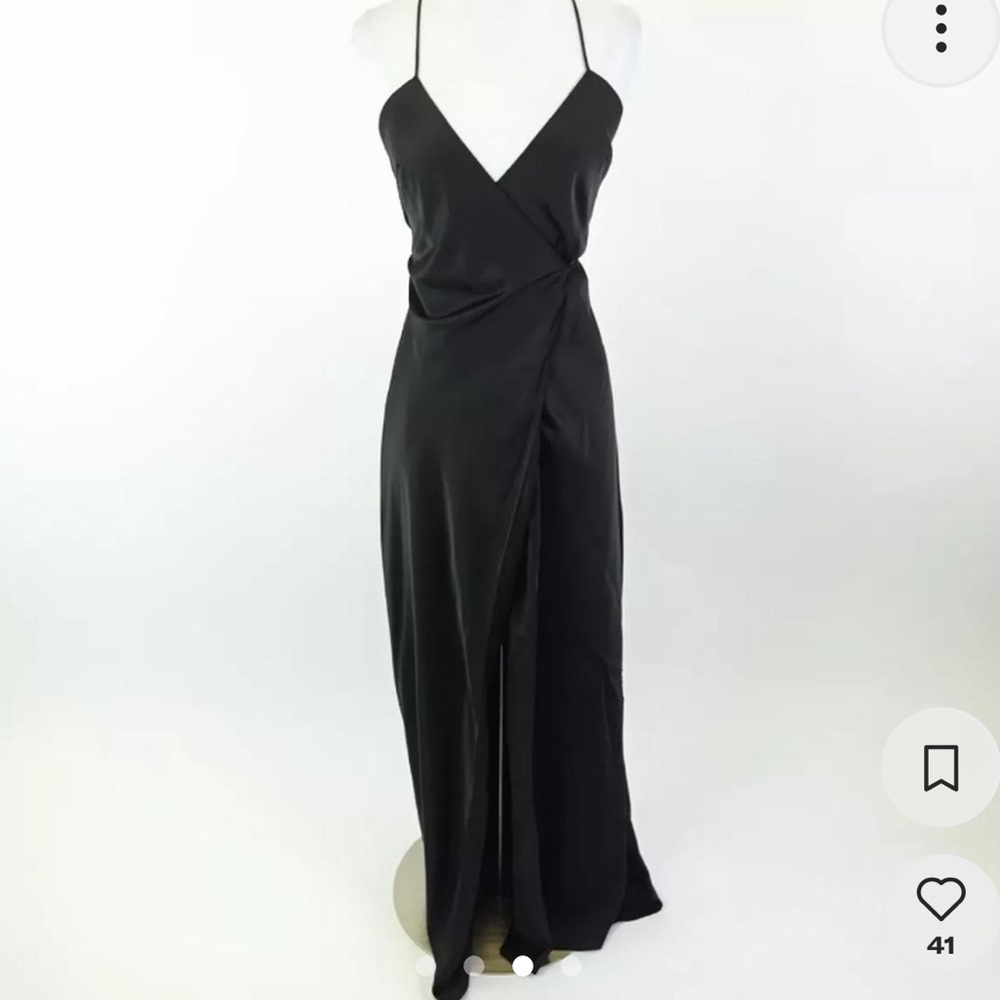 Dyspnea gangsta wrap dress in black size Aus 8